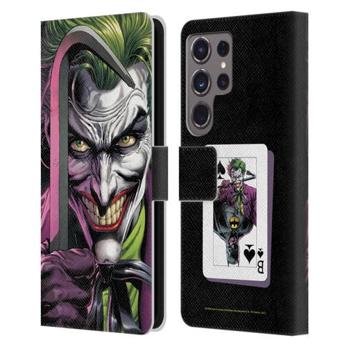 Batman DC Comics Three Jokers The Clown Leather Book Wallet Case Cover For Samsung Galaxy S24 Ultra 5G