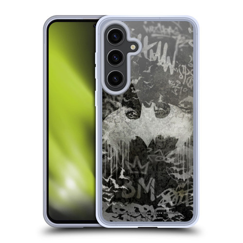 Batman DC Comics Vintage Fashion Graffiti Logo Soft Gel Case for Samsung Galaxy S24+ 5G