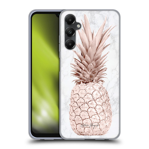Nature Magick Rose Gold Pineapple On Marble Rose Gold Soft Gel Case for Samsung Galaxy A05s