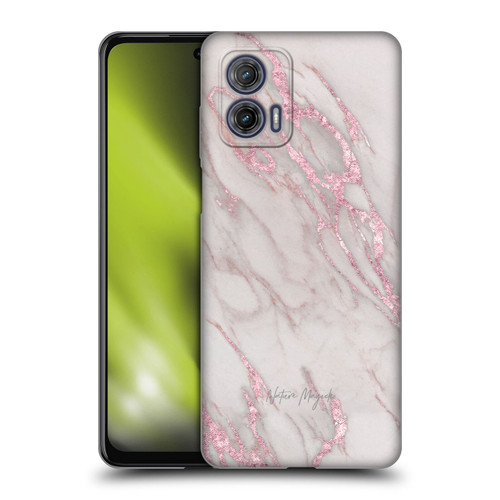 Nature Magick Marble Metallics Pink Soft Gel Case for Motorola Moto G73 5G