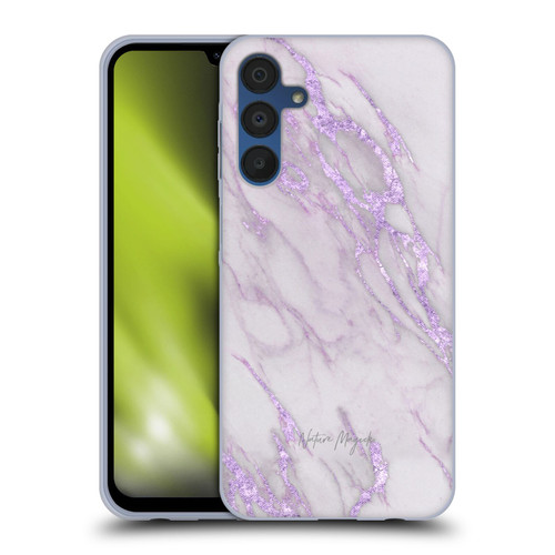 Nature Magick Marble Metallics Purple Soft Gel Case for Samsung Galaxy A15