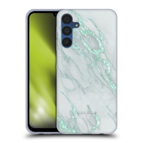 Nature Magick Marble Metallics Teal Soft Gel Case for Samsung Galaxy A15