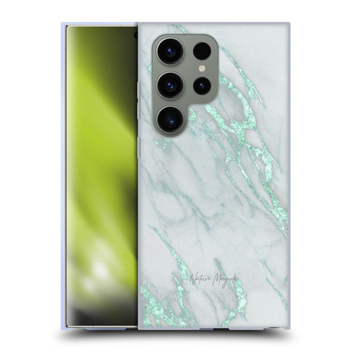 Nature Magick Marble Metallics Teal Soft Gel Case for Samsung Galaxy S24 Ultra 5G