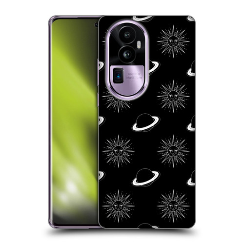 Haroulita Celestial Black And White Planet And Sun Soft Gel Case for OPPO Reno10 Pro+