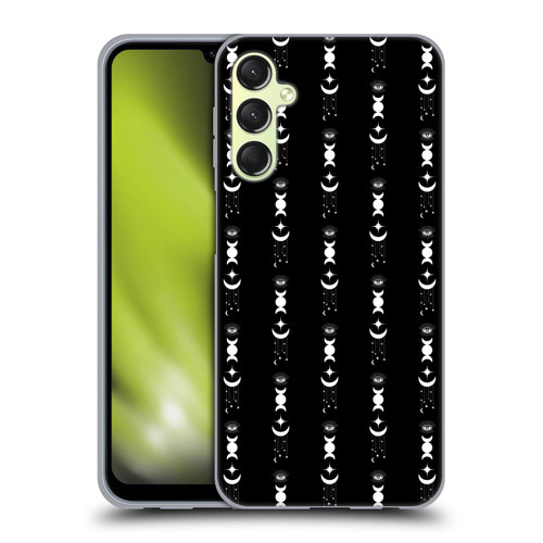 Haroulita Celestial Black And White Moon Soft Gel Case for Samsung Galaxy A24 4G / M34 5G