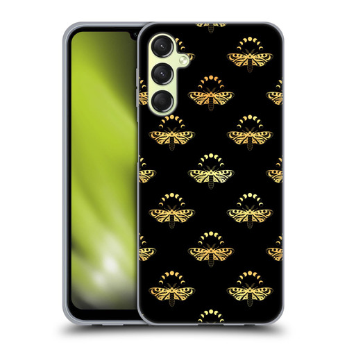 Haroulita Celestial Gold Butterfly Soft Gel Case for Samsung Galaxy A24 4G / M34 5G