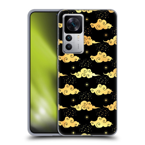 Haroulita Celestial Gold Cloud And Star Soft Gel Case for Xiaomi 12T 5G / 12T Pro 5G / Redmi K50 Ultra 5G