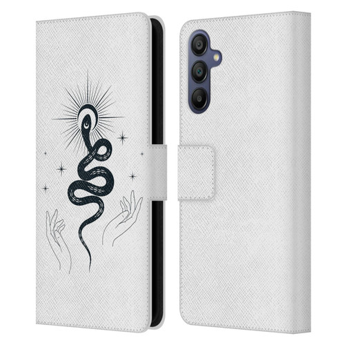 Haroulita Celestial Tattoo Snake Leather Book Wallet Case Cover For Samsung Galaxy A15