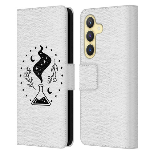 Haroulita Celestial Tattoo Potion Leather Book Wallet Case Cover For Samsung Galaxy S24 5G