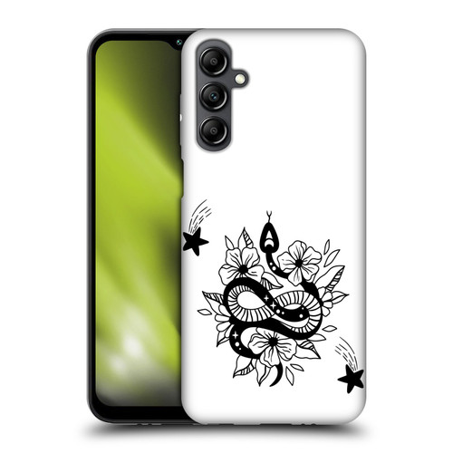 Haroulita Celestial Tattoo Snake And Flower Soft Gel Case for Samsung Galaxy M14 5G