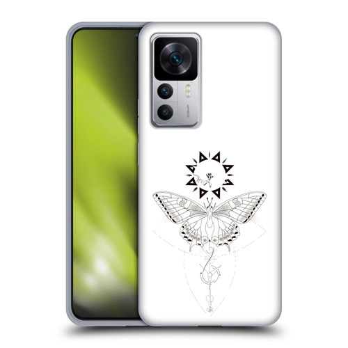 Haroulita Celestial Tattoo Butterfly And Sun Soft Gel Case for Xiaomi 12T 5G / 12T Pro 5G / Redmi K50 Ultra 5G