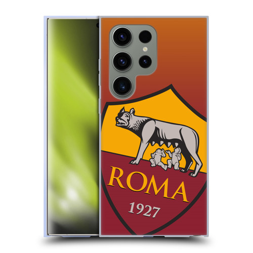 AS Roma Crest Graphics Gradient Soft Gel Case for Samsung Galaxy S24 Ultra 5G