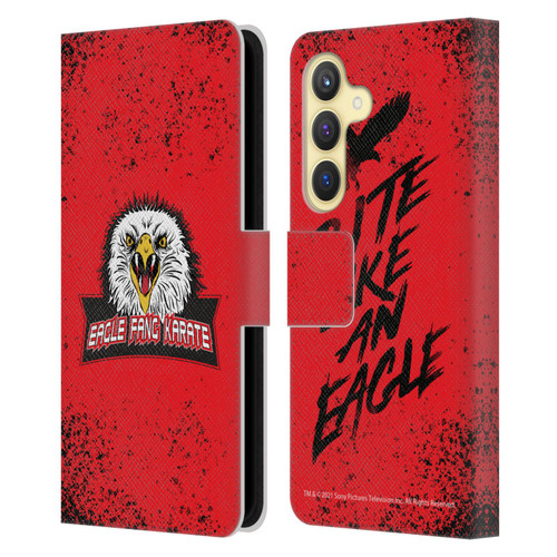 Cobra Kai Key Art Eagle Fang Logo Leather Book Wallet Case Cover For Samsung Galaxy S24 5G