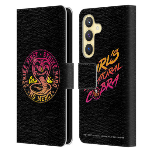 Cobra Kai Key Art Strike Hard Logo Leather Book Wallet Case Cover For Samsung Galaxy S24 5G