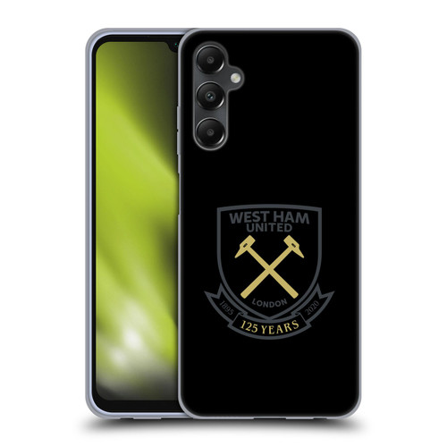 West Ham United FC 125 Year Anniversary Black Claret Crest Soft Gel Case for Samsung Galaxy A05s