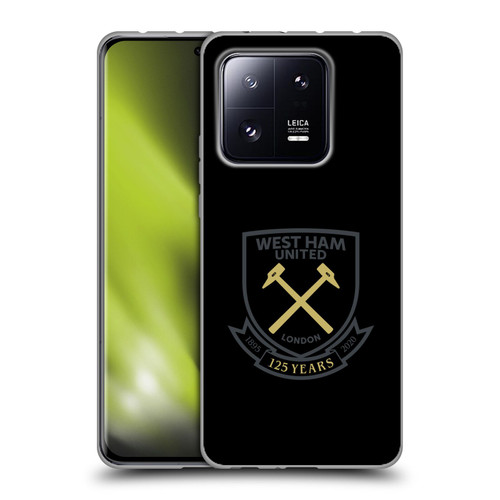 West Ham United FC 125 Year Anniversary Black Claret Crest Soft Gel Case for Xiaomi 13 Pro 5G