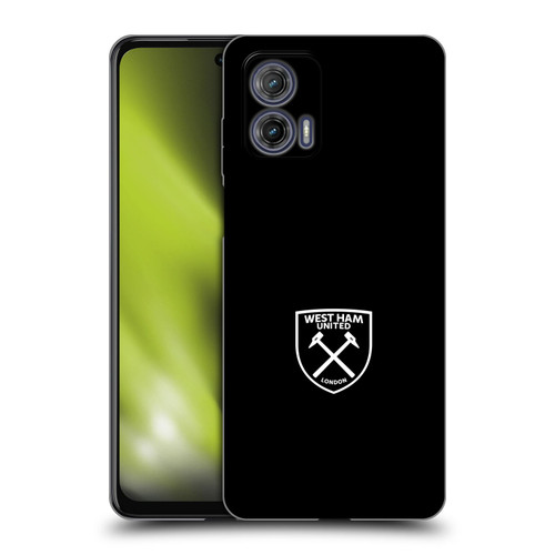 West Ham United FC Crest White Logo Soft Gel Case for Motorola Moto G73 5G