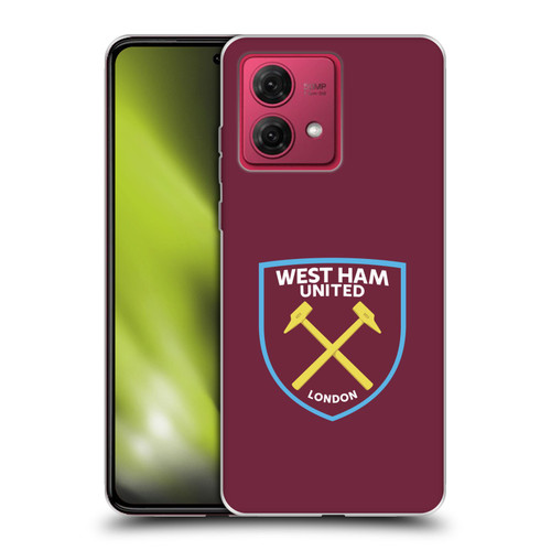 West Ham United FC Crest Full Colour Soft Gel Case for Motorola Moto G84 5G