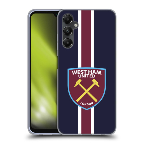 West Ham United FC Crest Stripes Soft Gel Case for Samsung Galaxy A05s