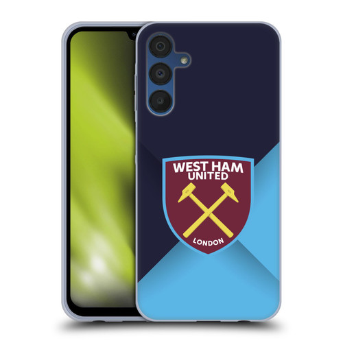 West Ham United FC Crest Blue Gradient Soft Gel Case for Samsung Galaxy A15