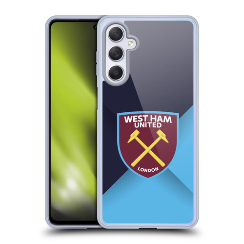 West Ham United FC Crest Blue Gradient Soft Gel Case for Samsung Galaxy M54 5G