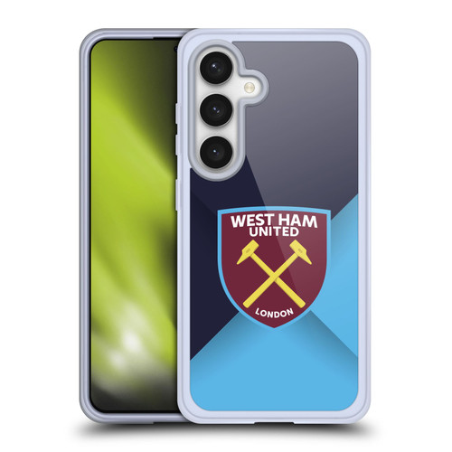 West Ham United FC Crest Blue Gradient Soft Gel Case for Samsung Galaxy S24 5G