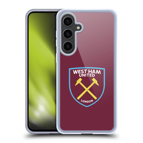 West Ham United FC Crest Full Colour Soft Gel Case for Samsung Galaxy S24+ 5G