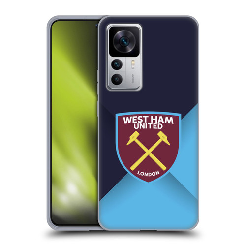 West Ham United FC Crest Blue Gradient Soft Gel Case for Xiaomi 12T 5G / 12T Pro 5G / Redmi K50 Ultra 5G