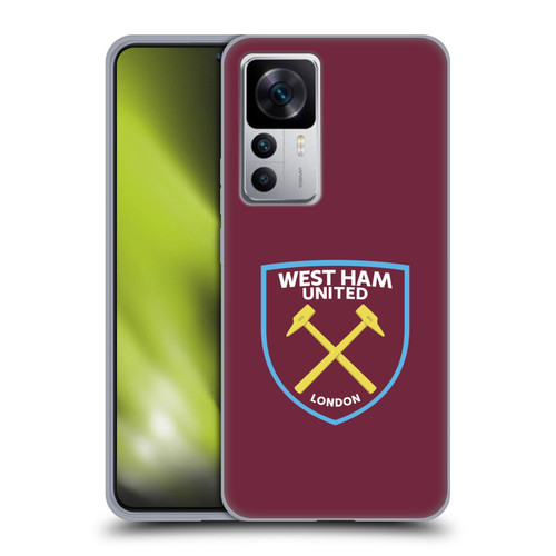 West Ham United FC Crest Full Colour Soft Gel Case for Xiaomi 12T 5G / 12T Pro 5G / Redmi K50 Ultra 5G