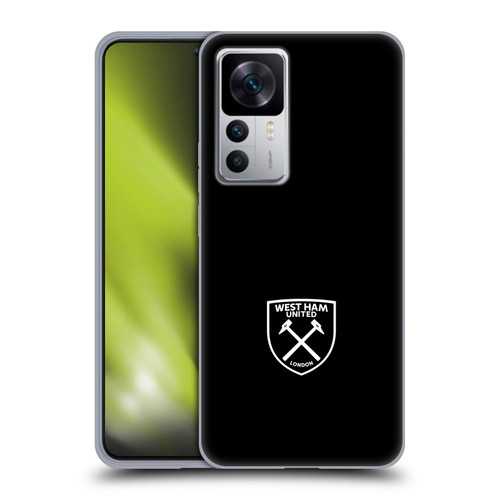 West Ham United FC Crest White Logo Soft Gel Case for Xiaomi 12T 5G / 12T Pro 5G / Redmi K50 Ultra 5G