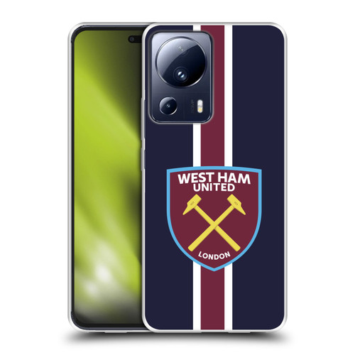 West Ham United FC Crest Stripes Soft Gel Case for Xiaomi 13 Lite 5G