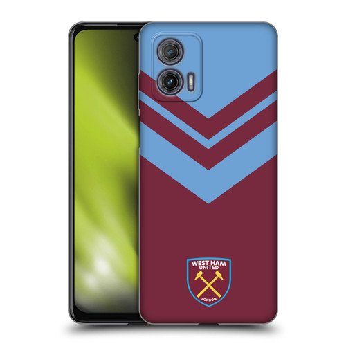 West Ham United FC Crest Graphics Arrowhead Lines Soft Gel Case for Motorola Moto G73 5G