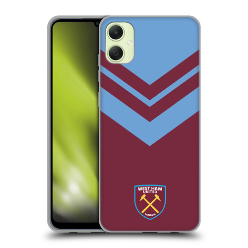 West Ham United FC Crest Graphics Arrowhead Lines Soft Gel Case for Samsung Galaxy A05