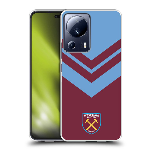West Ham United FC Crest Graphics Arrowhead Lines Soft Gel Case for Xiaomi 13 Lite 5G