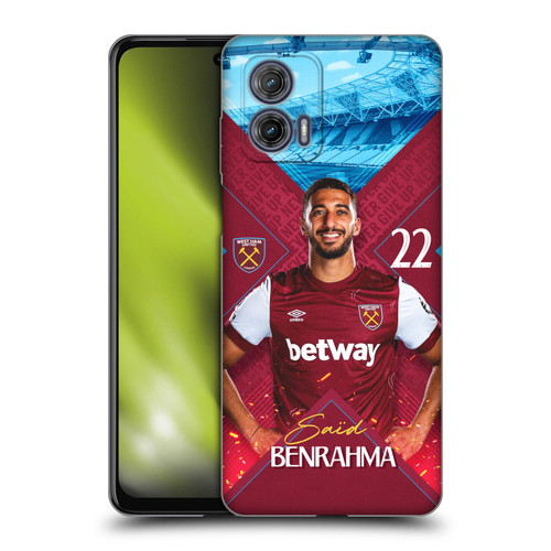 West Ham United FC 2023/24 First Team Saïd Benrahma Soft Gel Case for Motorola Moto G73 5G
