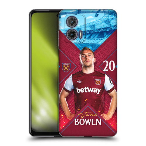 West Ham United FC 2023/24 First Team Jarrod Bowen Soft Gel Case for Motorola Moto G73 5G