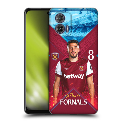 West Ham United FC 2023/24 First Team Pablo Fornals Soft Gel Case for Motorola Moto G73 5G