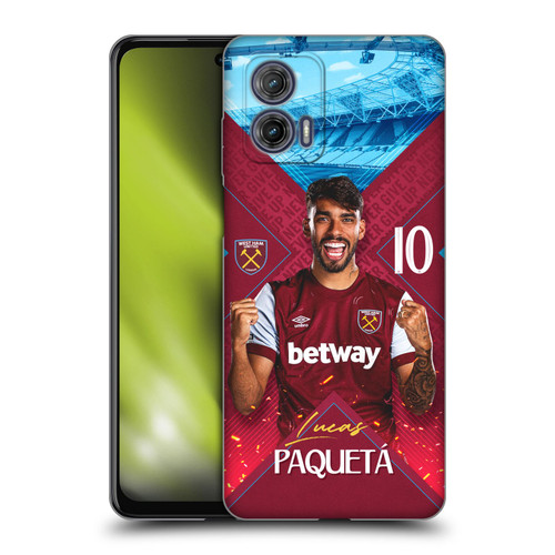 West Ham United FC 2023/24 First Team Lucas Paquetá Soft Gel Case for Motorola Moto G73 5G