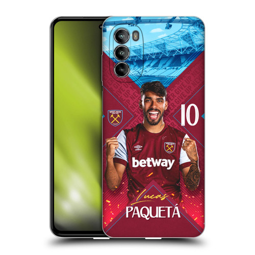 West Ham United FC 2023/24 First Team Lucas Paquetá Soft Gel Case for Motorola Moto G82 5G