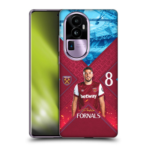 West Ham United FC 2023/24 First Team Pablo Fornals Soft Gel Case for OPPO Reno10 Pro+