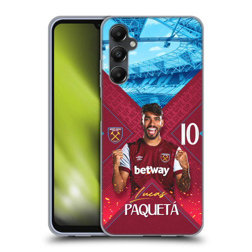West Ham United FC 2023/24 First Team Lucas Paquetá Soft Gel Case for Samsung Galaxy A05s