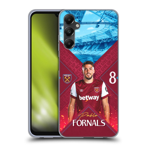 West Ham United FC 2023/24 First Team Pablo Fornals Soft Gel Case for Samsung Galaxy A05s