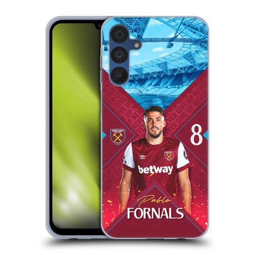 West Ham United FC 2023/24 First Team Pablo Fornals Soft Gel Case for Samsung Galaxy A15