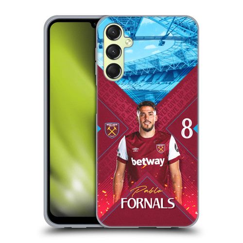 West Ham United FC 2023/24 First Team Pablo Fornals Soft Gel Case for Samsung Galaxy A24 4G / M34 5G