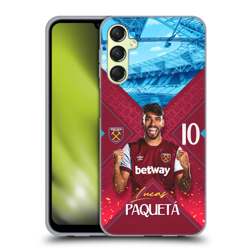 West Ham United FC 2023/24 First Team Lucas Paquetá Soft Gel Case for Samsung Galaxy A24 4G / M34 5G