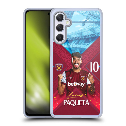 West Ham United FC 2023/24 First Team Lucas Paquetá Soft Gel Case for Samsung Galaxy M54 5G