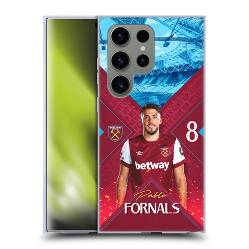 West Ham United FC 2023/24 First Team Pablo Fornals Soft Gel Case for Samsung Galaxy S24 Ultra 5G