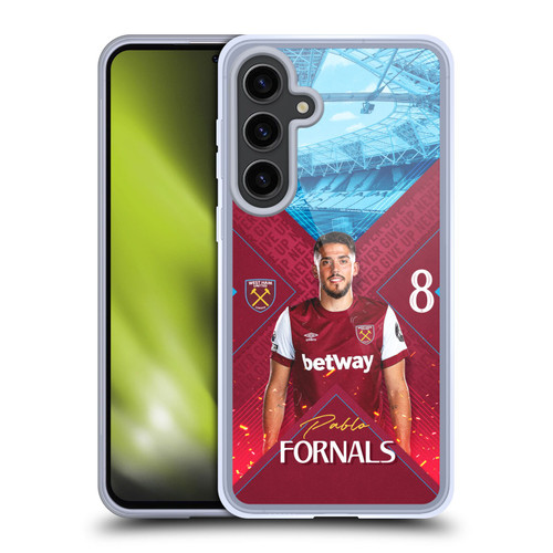 West Ham United FC 2023/24 First Team Pablo Fornals Soft Gel Case for Samsung Galaxy S24+ 5G