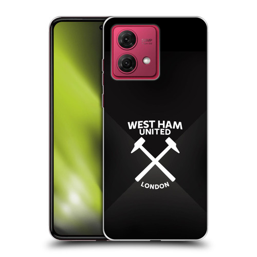 West Ham United FC Hammer Marque Kit Black & White Gradient Soft Gel Case for Motorola Moto G84 5G