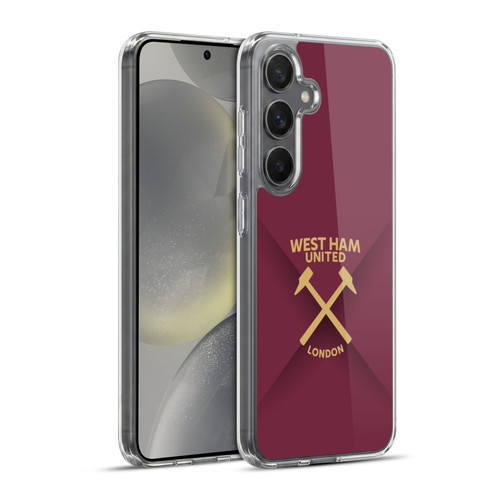 West Ham United FC Hammer Marque Kit Gradient Soft Gel Case for Samsung Galaxy S24+ 5G & MagSafe